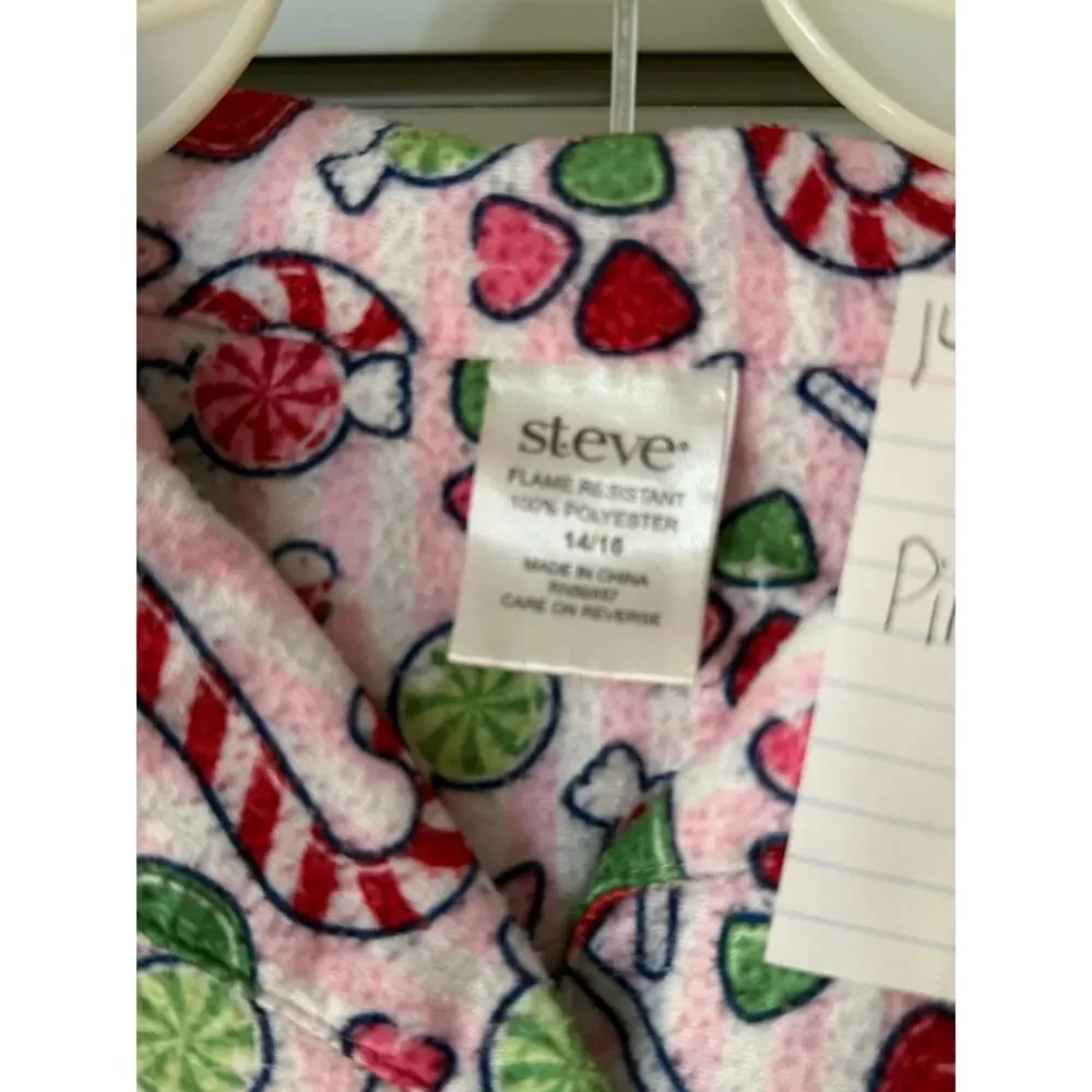 Candy‎ Cane Girls's 12/14 Flannel Pajamas